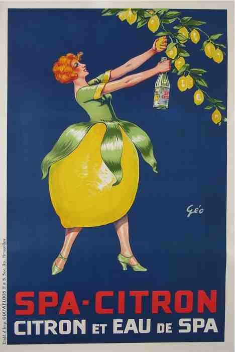Geo Spa Citron And Bubble Water Soda Vintage Advert A4 Photo Print