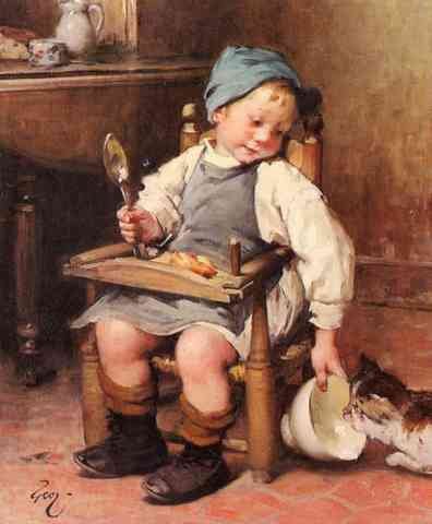 Geoffroy Henry Jules Geoffrey Sharing A Meal A4 Photo Print