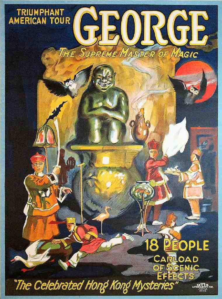 George Magic Magician Vintage A4 Photo Print