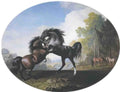 George Stubbs a bay hunter with two spaniels Art A4 Photo Print