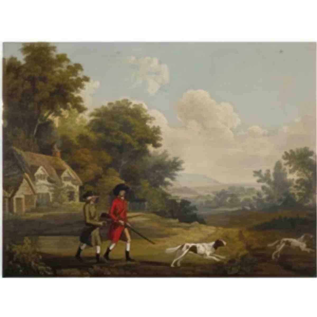 George Stubbs a chestnut thoroughbred before a barn in an open landsc Art A4 Photo Print