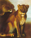 George Stubbs a lioness and a horse in a cave Art A4 Photo Print