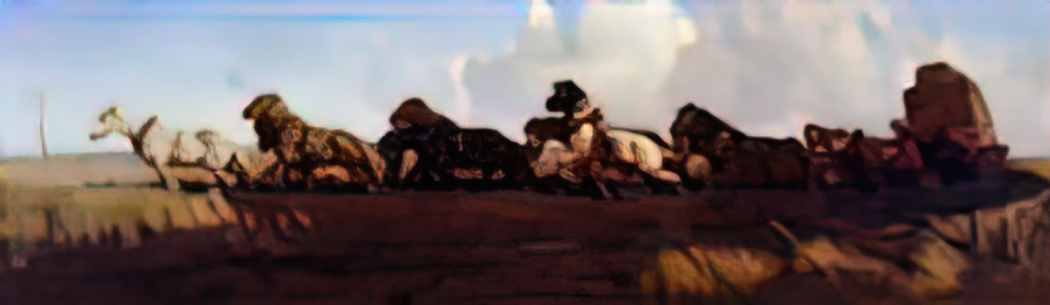 George Washington Lambert across the black soil plains 1899 Art A4 Photo Print UK