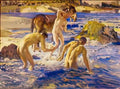 George Washington Lambert anzacs bathing in the sea 1914 Art A4 Photo Print