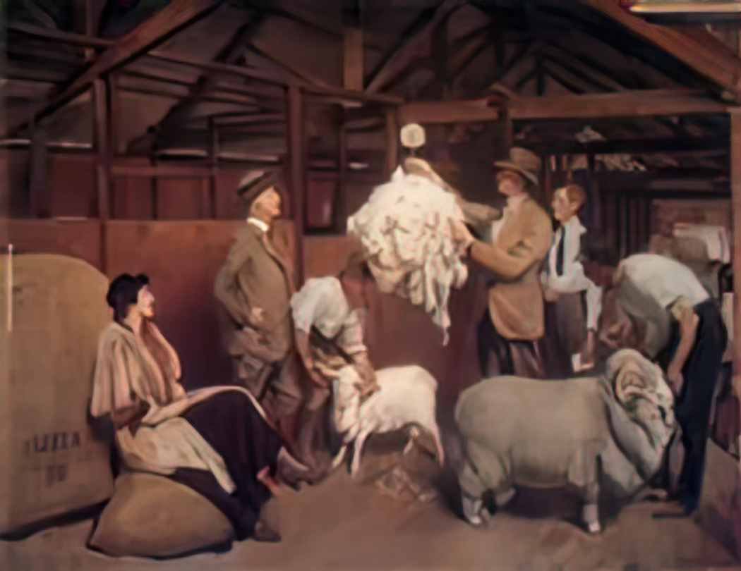 George Washington Lambert weighing the fleece 1921 Art A4 Photo Print UK