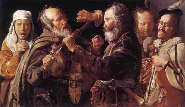 Georges De La Tour Quarrelling Musicians 5 A4 Photo Print