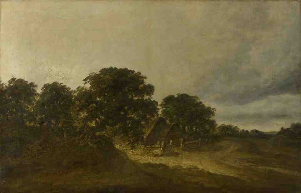 Georges Michel Landscape with Trees, Buildings and a Road A4 Photo Print