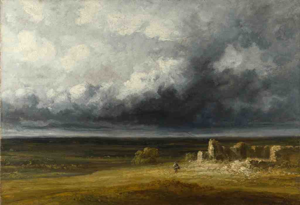 Georges Michel Stormy Landscape with Ruins on a Plain A4 Photo Print