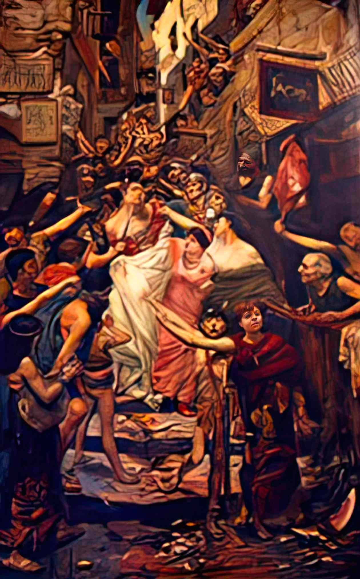 Georges de la Tour the beggars brawl 1620 Art A4 Photo Print