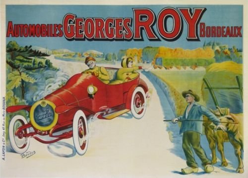 Georges Roy Automobiles Bordeaux A4 12X8 Aluminium A4 Photo Print