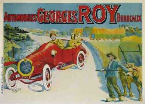 Georges Roy Automobiles Bordeaux Vintage Advert A4 Photo Print