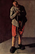 Georges de la Tour old man 1619 Art A4 Photo Print