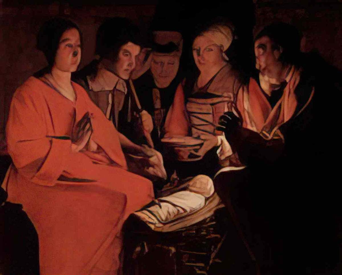 Georges de la Tour the adoration of the shepherds Art A4 Photo Print