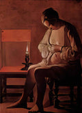 Georges de la Tour woman catching a flea Art A4 Photo Print
