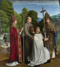 Gerard David Canon Bernardijn Salviati and Three Saints A4 Photo Print