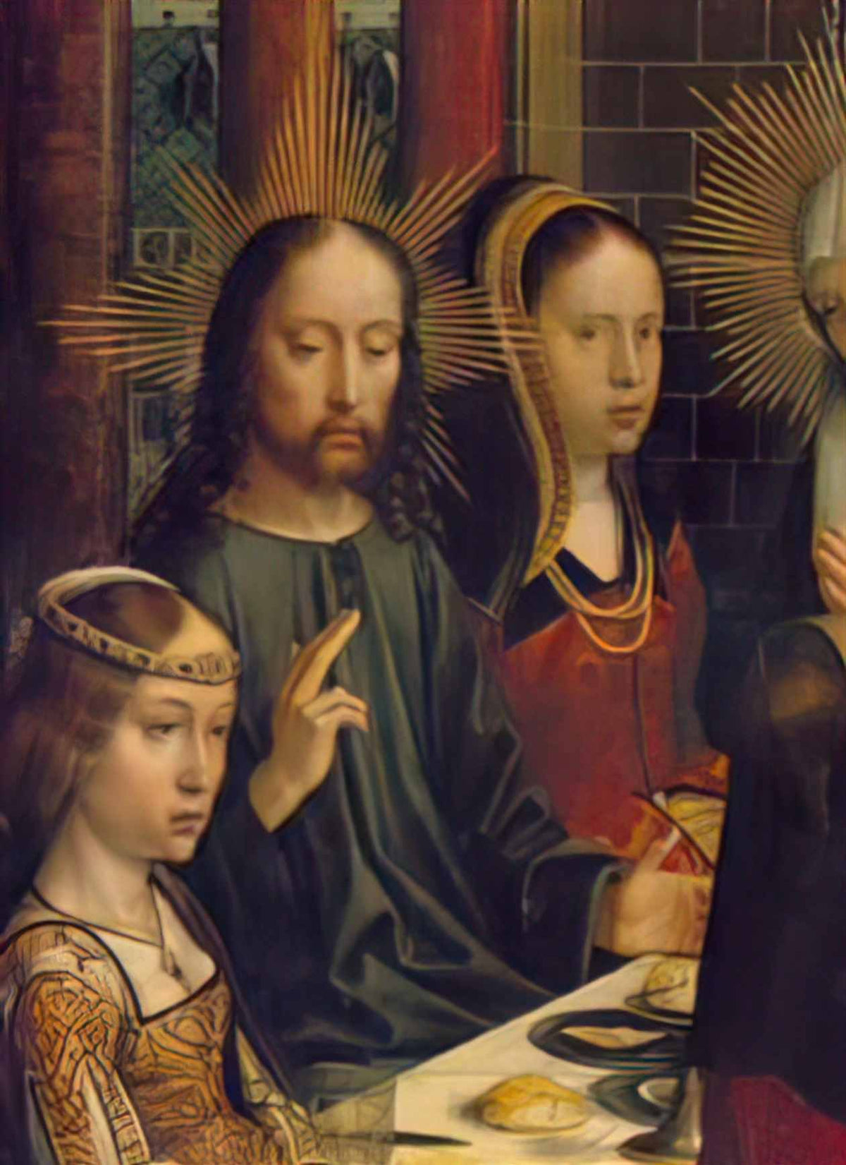 Gerard David the marriage at cana detail Art A4 Photo Print