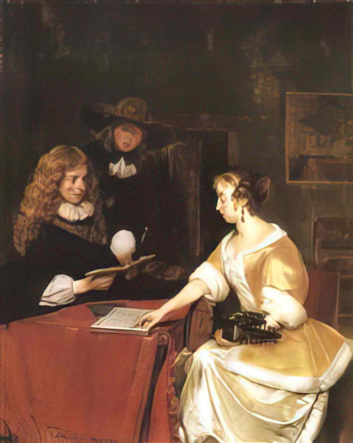 Gerard Terborch the music party Art A4 Photo Print