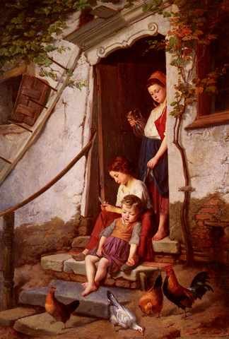 Gerard Theodore The Farmers Children A4 Photo Print