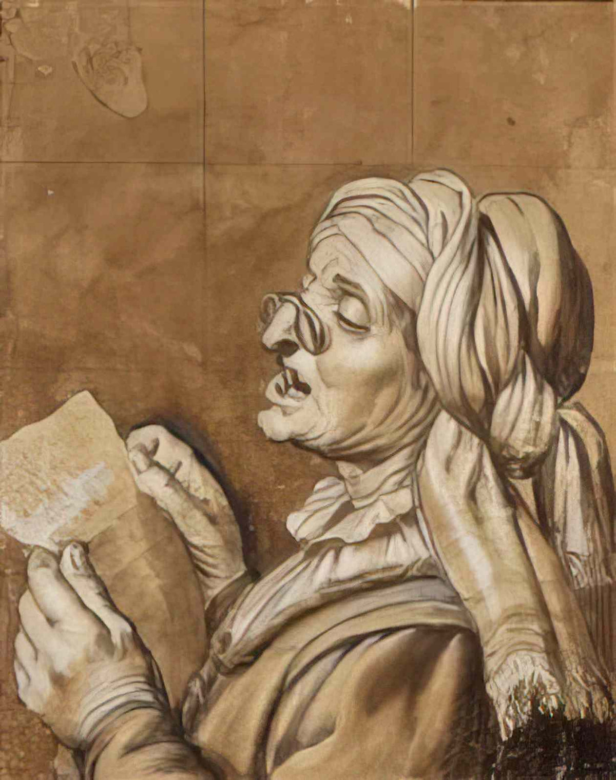 Gerard David verso of the first sketch king cambyses Art A4 Photo Print