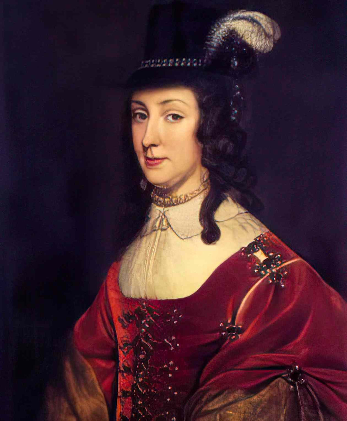 Gerard Terborch girl in peasant costume probably gesina the painter s Art A4 Photo Print