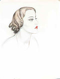 Gerda Wegener woman with green eyes and red lips Art A4 Photo Print