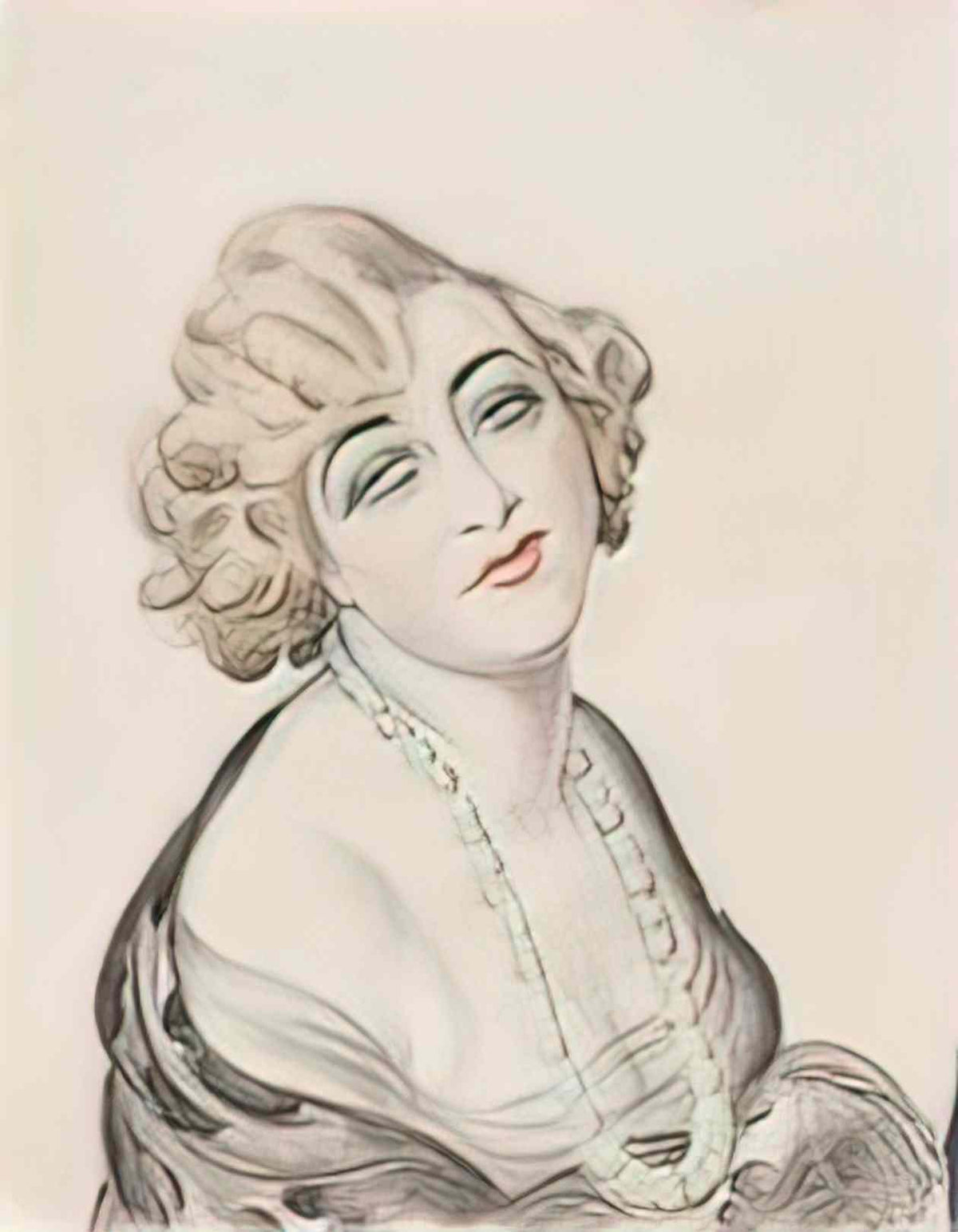 Gerda Wegener woman with pearl necklace Art A4 Photo Print