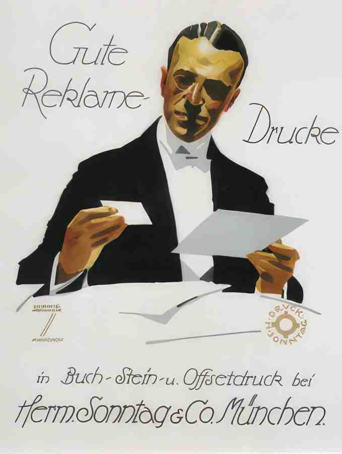 German 10856 Vintage Advert A4 Photo Print