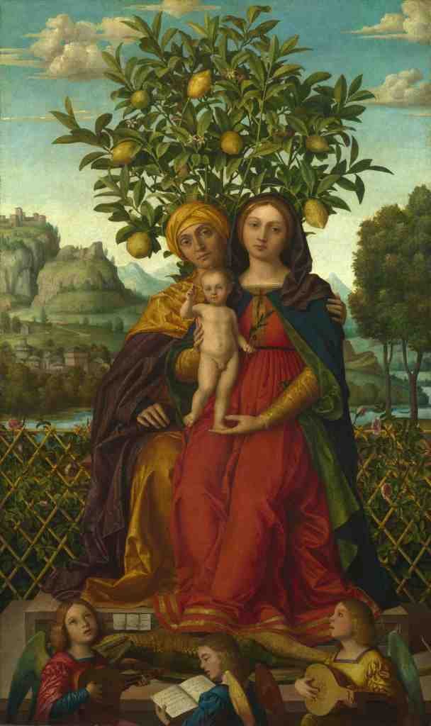 Gerolamo dai Libri The Virgin and Child with Saint Anne A4 Photo Print
