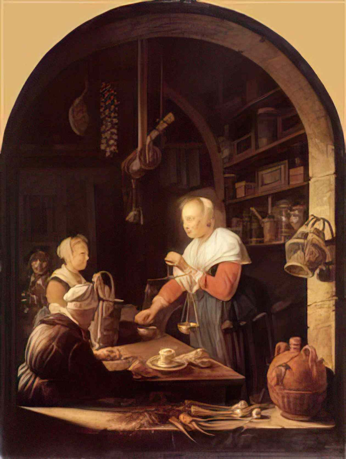 Gerrit Dou the village grocer 1647 Art A4 Photo Print