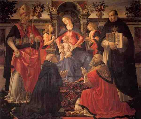 Ghirlandaio Domenico Madonna And Child Enthroned Between Angels And Saints A4 Photo Print