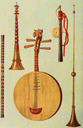 Gibb William 1921 Chinese Instruments A4 Photo Print