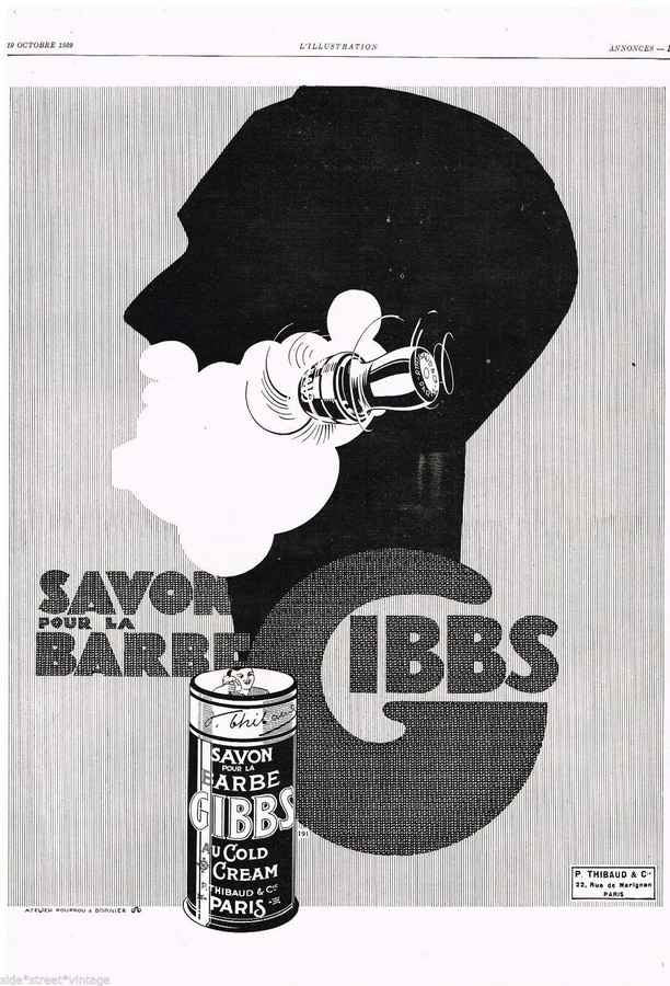 Gibbs Ad Soap Shaving Stick Barber 1930s barber advert A4 Photo Print