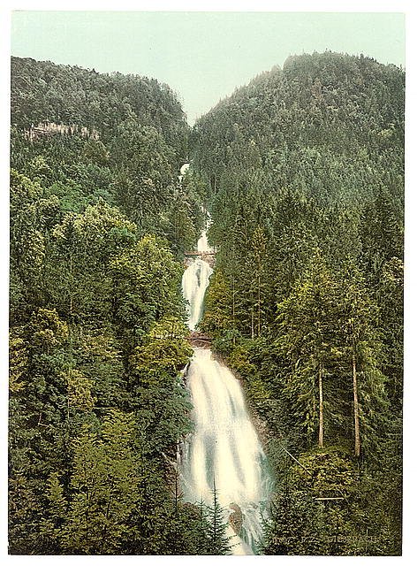 Giessbach Cascade Bernese Oberland Vintage A4 Photo Print