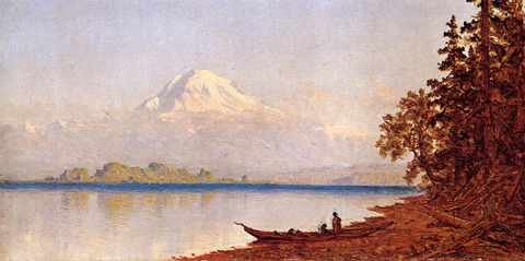 Gifford Sanford Robinson Mount Ranier Washington Territory A4 Photo Print