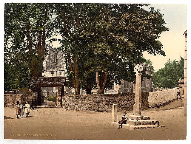 Giggleswick Church Yorkshire Vintage A4 Photo Print