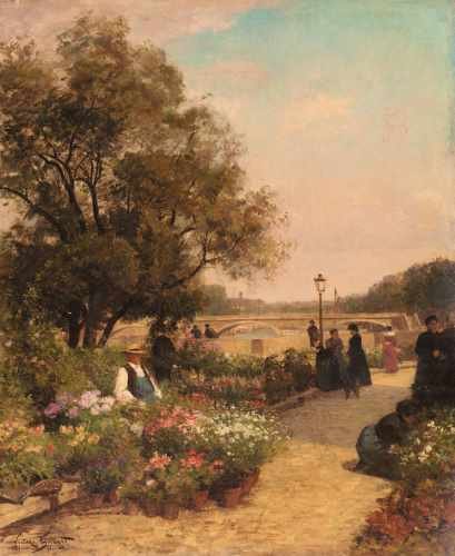 Gilbert Vibert Gabriel Quai Aux Fleurs A4 Photo Print