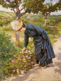 Gilbert Victor Gabriel Lady In A Garden A4 Photo Print
