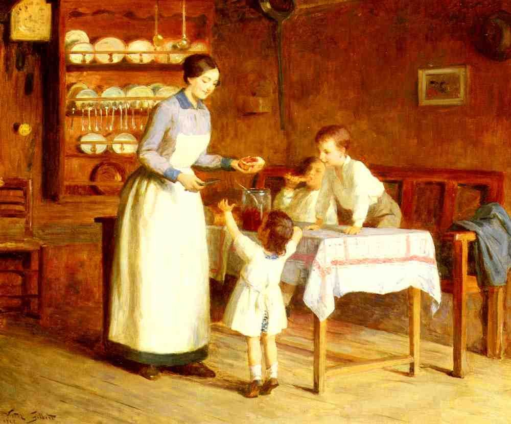 Gilbert Victor Gabriel Le Gouter Des Enfants A4 Photo Print
