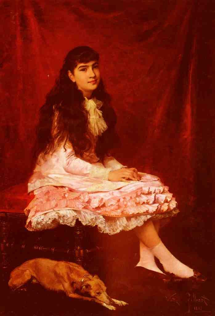 Gilbert Victor Gabriel Portrait De Jeune Fille A4 Photo Print
