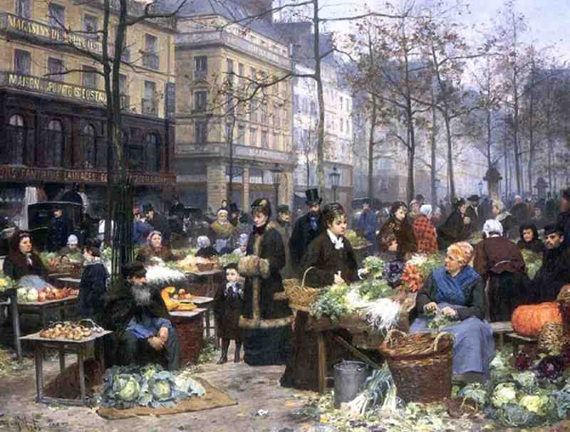 Gilbert Victor Le Marche aux Legumes 1878 A4 Photo Print