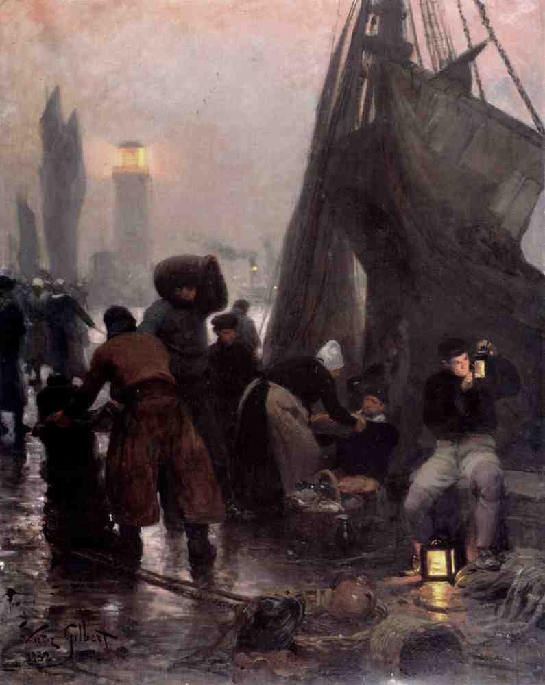 Gilbert Victor Preparing For Departure London A4 Photo Print