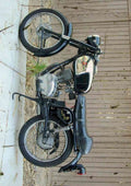 Gilera 124 Speciale Strada Left Side aged A4 Photo Print