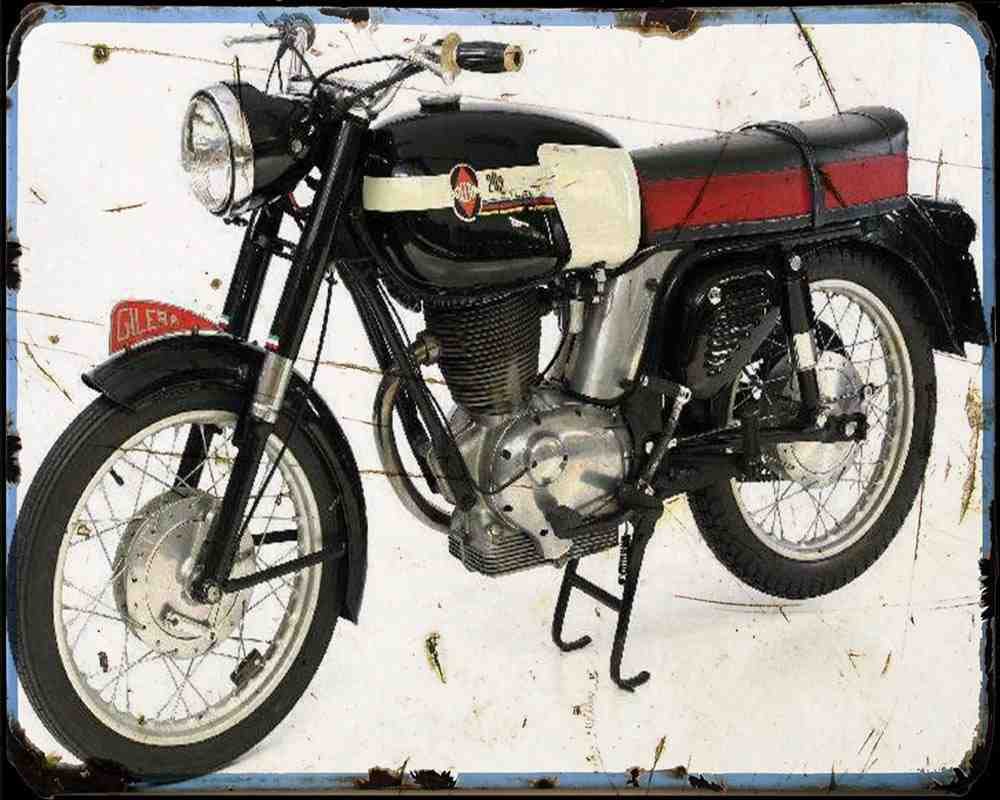 Gilera 200 Super 1 A4 Photo Print Motorbike Vintage Aged