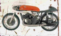 Gilera 4 500 1957 Aged Vintage A4 Photo Print