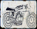 Gilera 500 1952 A4 Photo Print Motorbike Vintage Aged