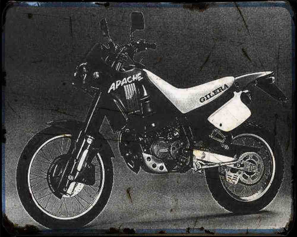 Gilera Apache 125 1 Motorbike Vintage Aged A4 Photo Print