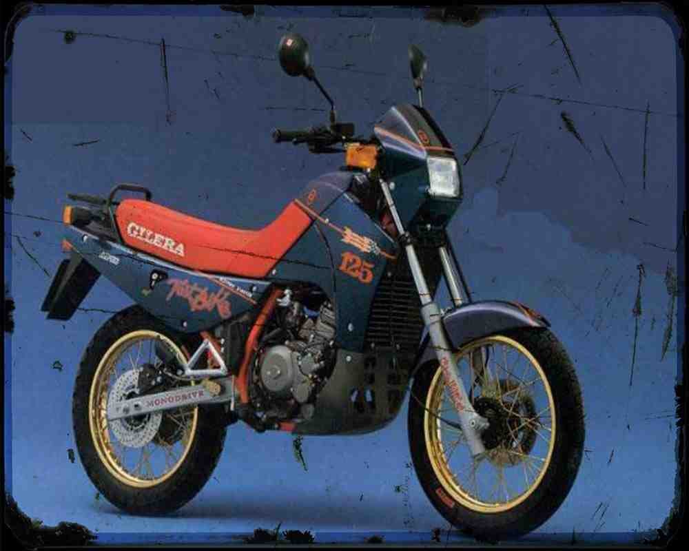 Gilera Fast Bike 125 A4 Photo Print Motorbike Vintage Aged