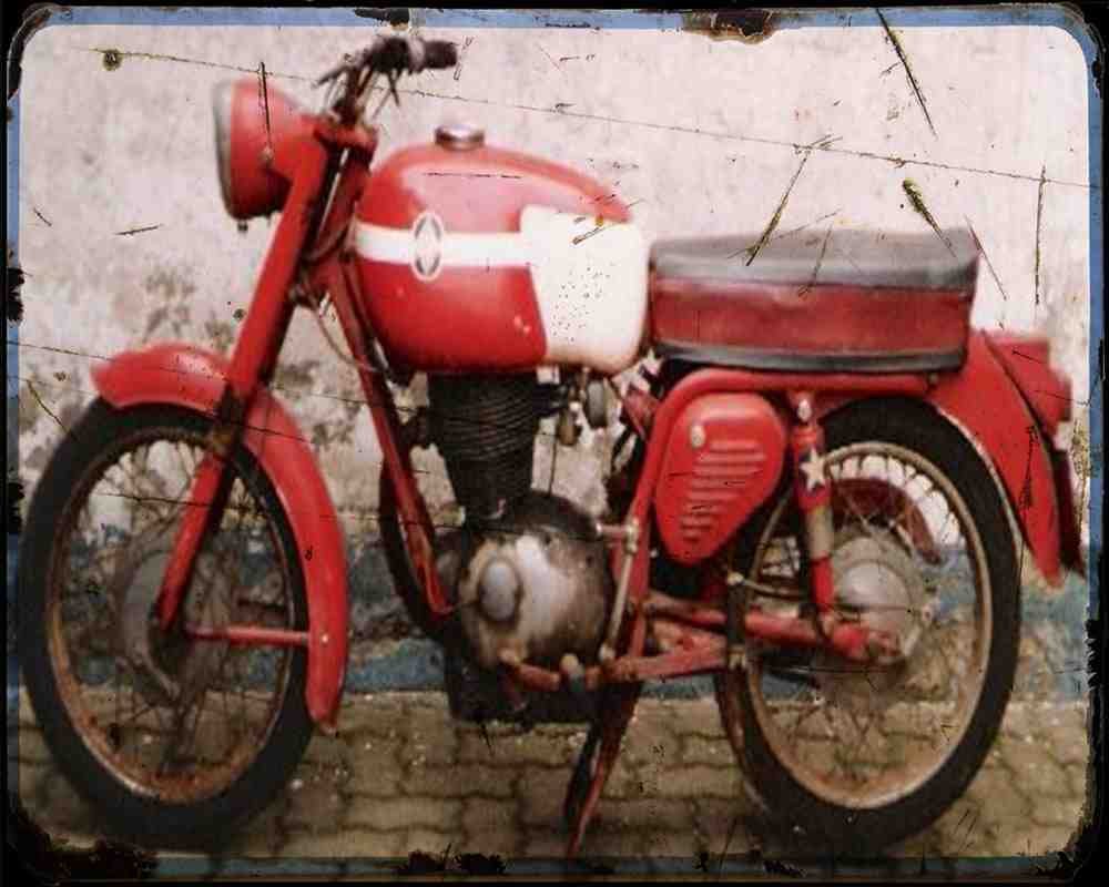 Gilera Giubileo 175 A4 Photo Print Motorbike Vintage Aged