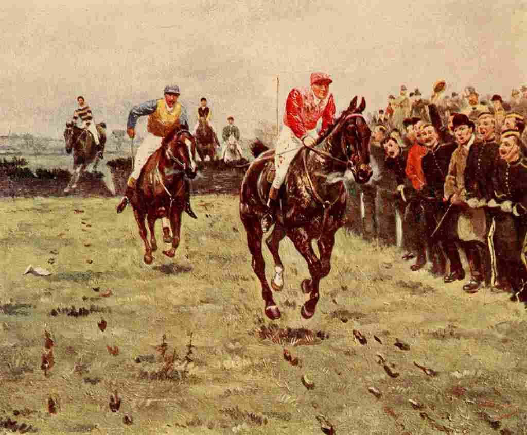 Giles Godfrey 1903 A military steeplechase A4 Photo Print