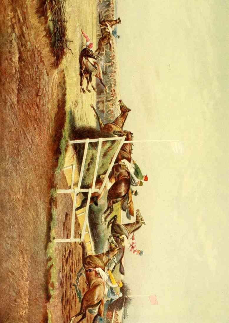 Giles Godfrey D 1857 1941 The New Book of the Horse 1911 The Canal turn Grand National A4 Photo Print